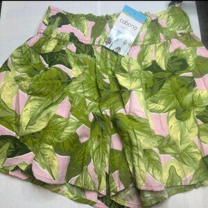 NWT Cabana by Crown and Ivy Women's Small Short Pink Palm